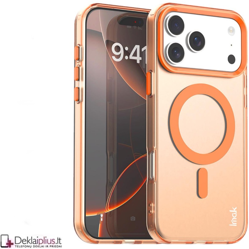 Imak smūgiams atsparus dėklas su magsafe - oranžinis (Apple Iphone 17 Pro Max/18 Pro Max) Imak smūgiams atsparus dėklas su magsafe - oranžinis (Apple Iphone 17 Pro Max/18 Pro Max)